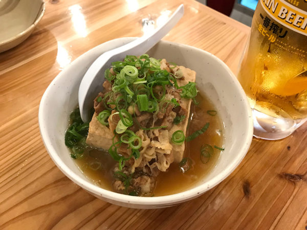 おくまん ビール 肉豆腐