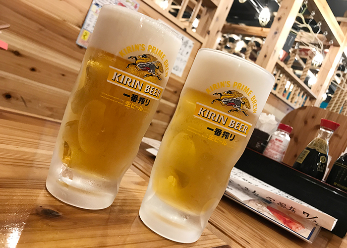 海鮮屋台 おくまん 宝塚店 生ビール