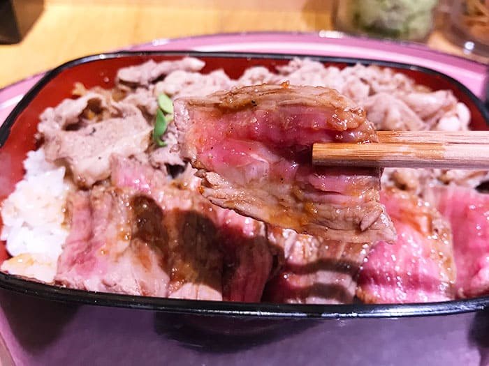 大阪 梅田 ビフテキ重 肉飯 ロマン亭 錦重 ビフテキ