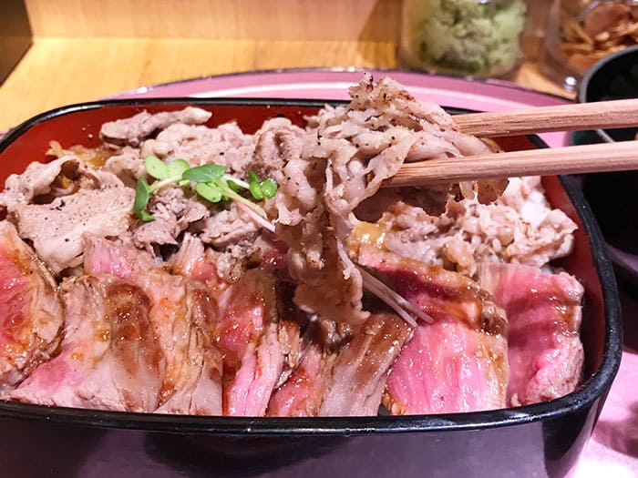 大阪 梅田 ビフテキ重 肉飯 ロマン亭 錦重 肉飯