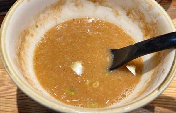麺や輝 大阪 中津店 味玉つけ麺 スープ スープ割